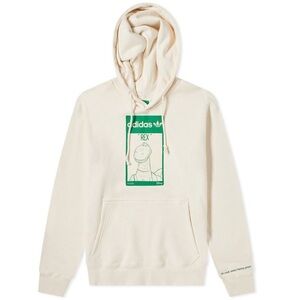 Adidas Disney Toy Story REX Dinosaur Hoodie Cream Terry Fleece Sport Pixar Small
